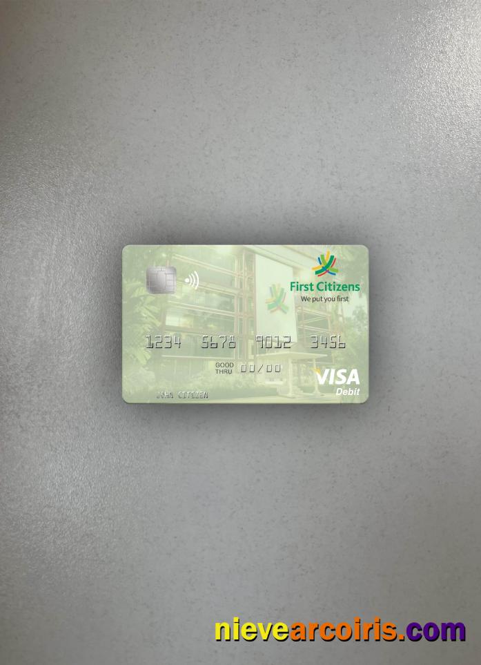Trinidad and Tobago First Citizes Bank visa debit card photolook